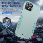Wholesale Heavy Duty Strong Armor Hybrid Trailblazer Case Cover for Apple iPhone 13 (6.1) (Green)